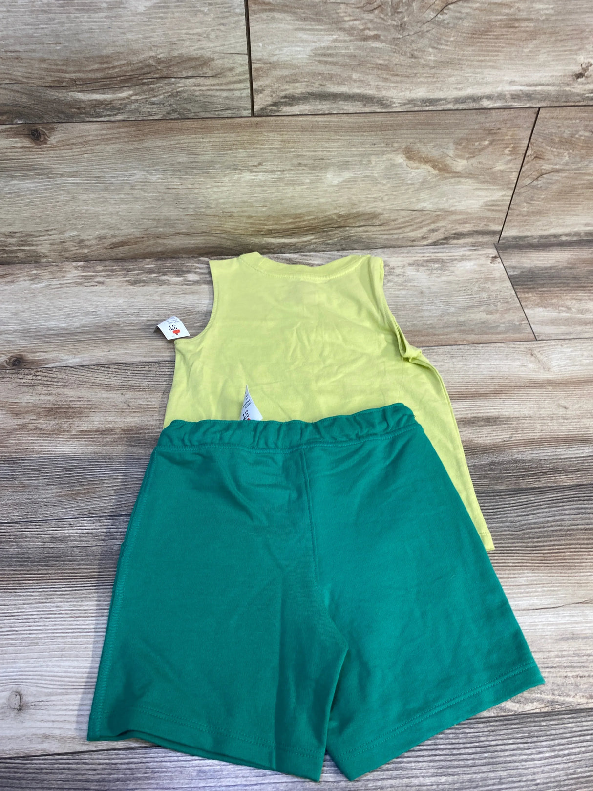 NEW Cat & Jack 2pc Tank Top & Shorts Set Lime Green sz 3T