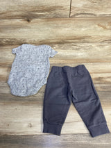 Carter's 2pc Bear Print Bodysuit & Pants Grey sz 9m - Me n Mommy To Be