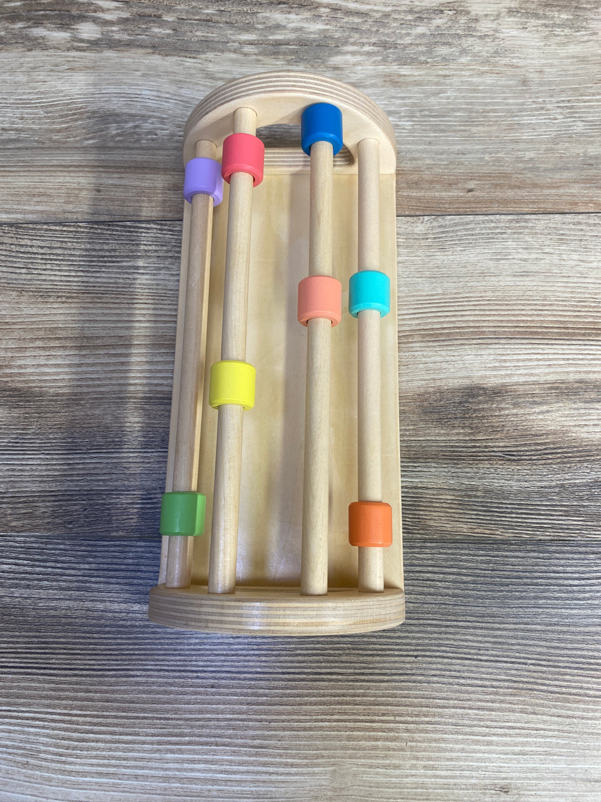 KiwiCo. Let's Listen Wood Scarf Keeper + Play Scarves + Round Wood Shaker - Me n Mommy To Be