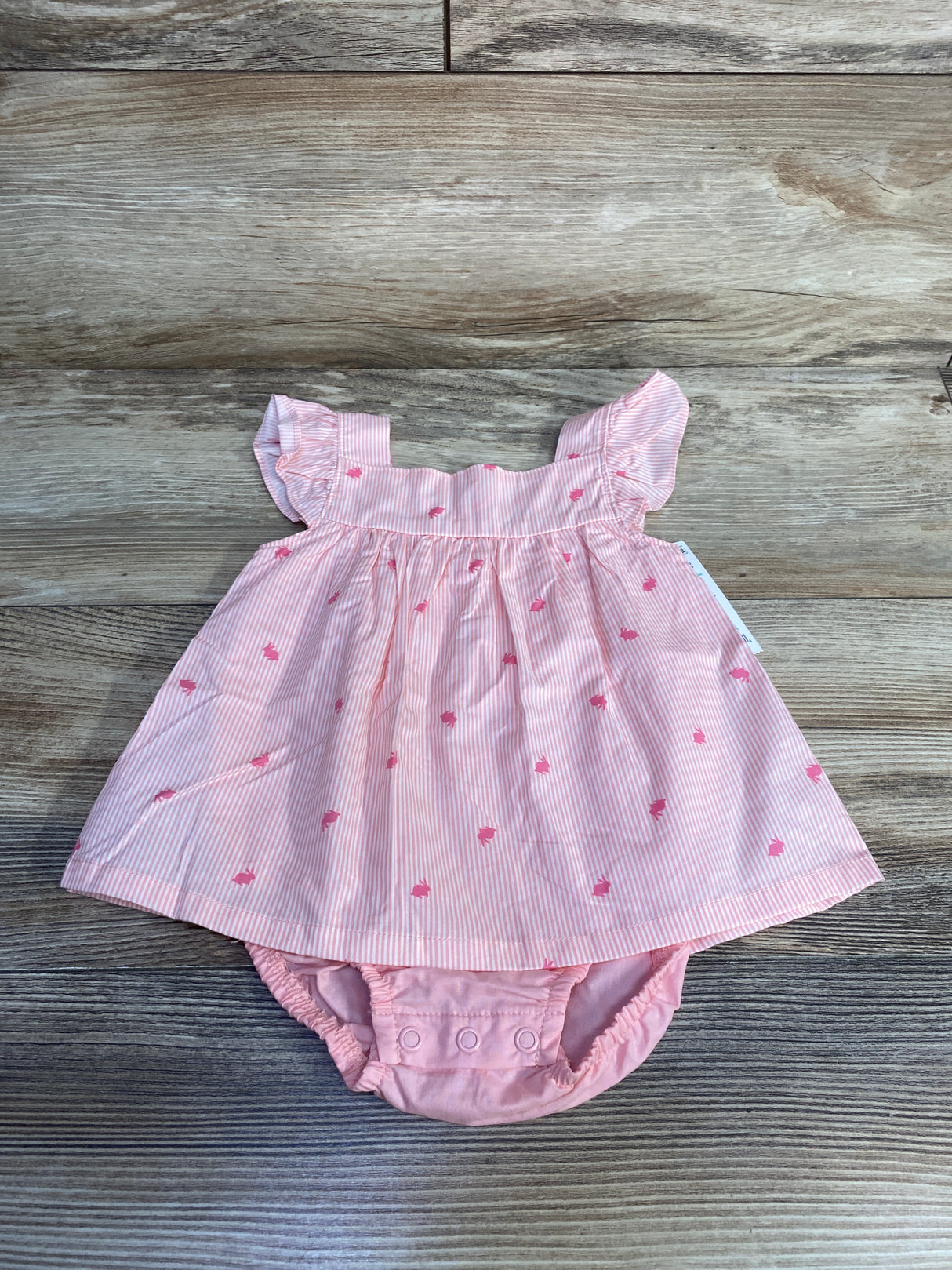 NEW Just One You Bunny Print Bodysuit Dress Pink sz 6m