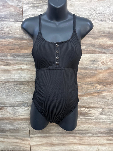 Summer Mae Henley Crossback Swimsuit Black sz Small - Me n Mommy To Be