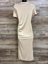 Shein Maternity Bodycon Maxi Dress Beige sz Medium