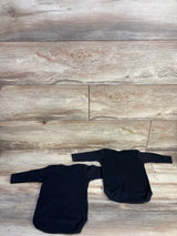 Laughing Giraffe 2pk Born Together Friends Forever Twin Bodysuits Black sz 0-3m