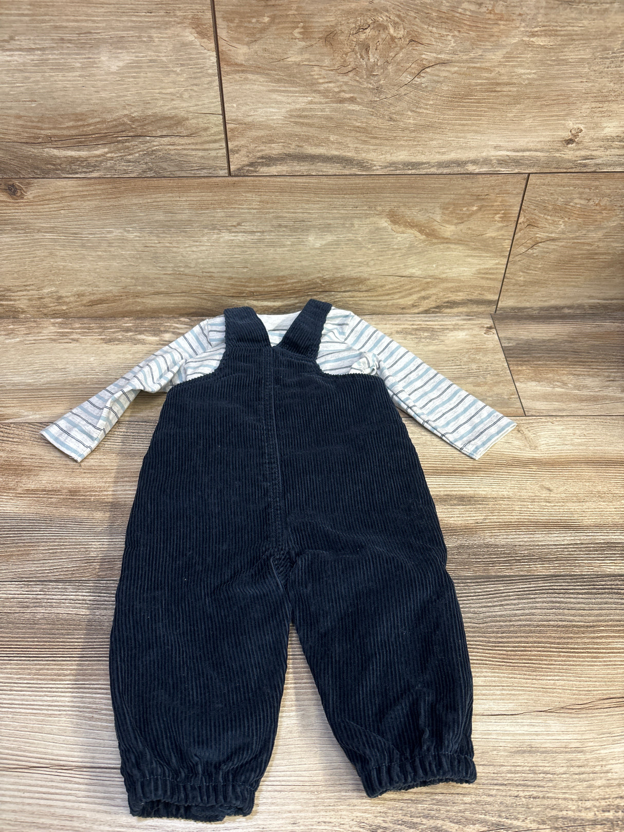 Just One You 2pc Corduroy Overalls Set Grey sz 6m