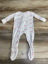 Bamboo Little Bunny Zipper Footie White sz 3-6m