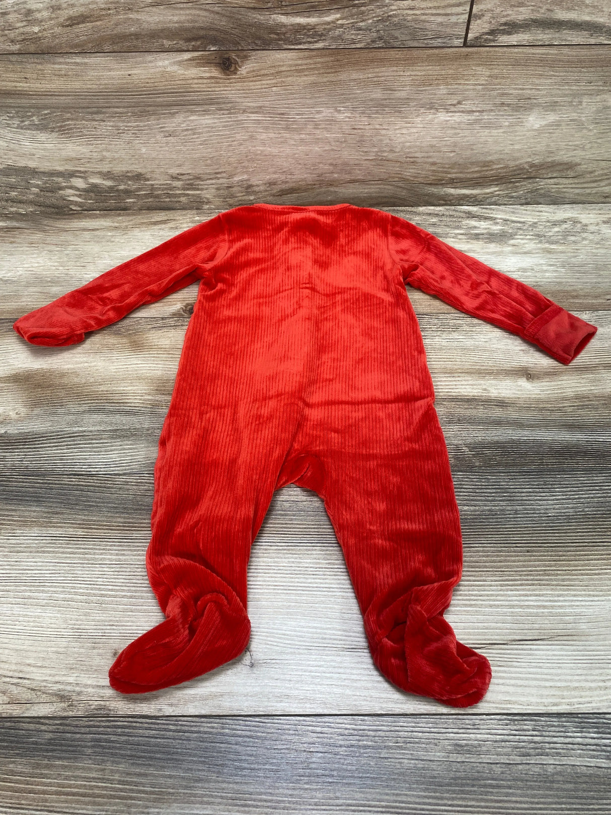 Old Navy Velour Sleeper Red sz 3-6m