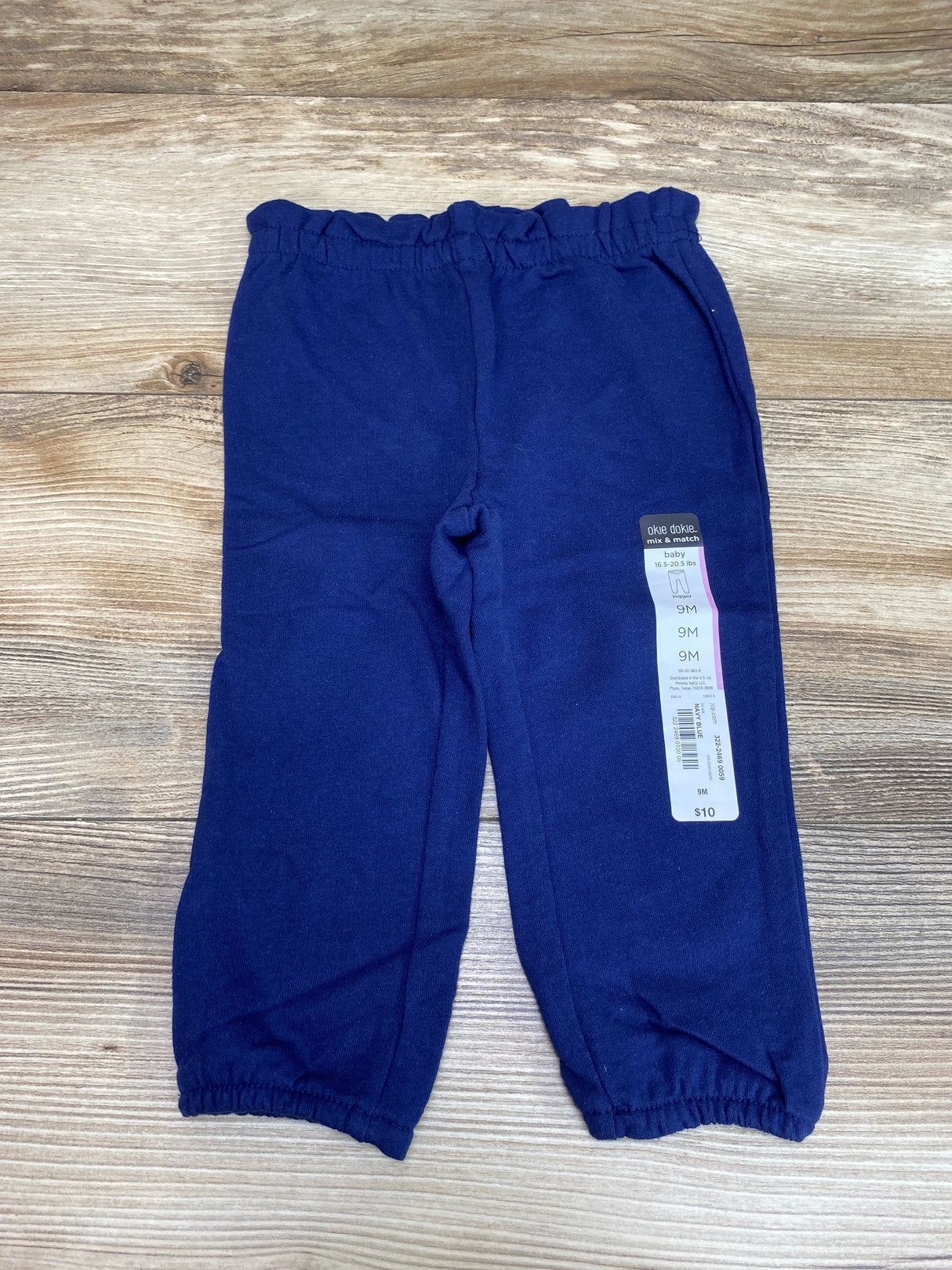 NEW Okie Dokie Baby Girl Navy Jogger Pants sz 9m