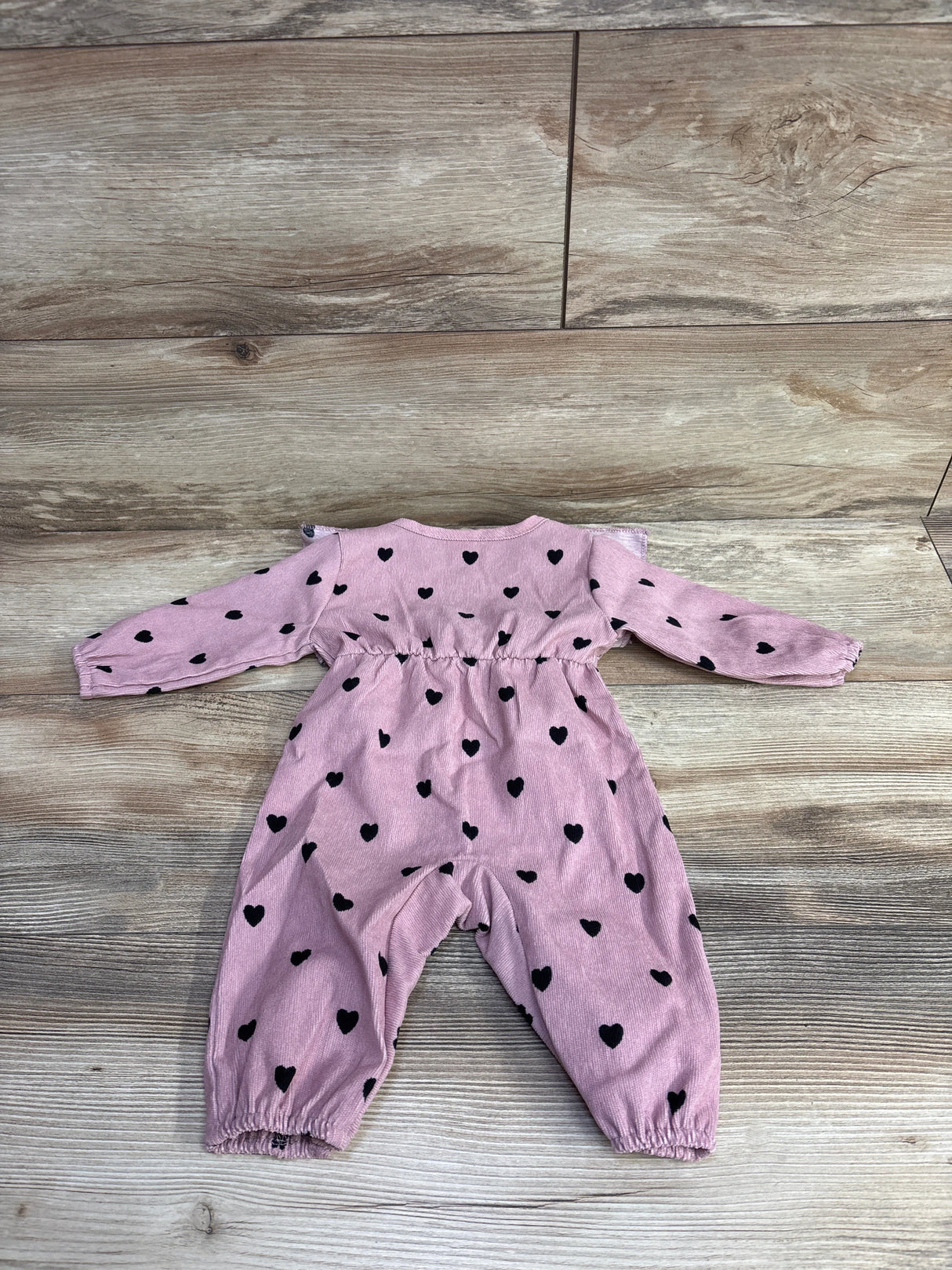 Shein Heart Print Cord Coverall Pink sz 1-3m