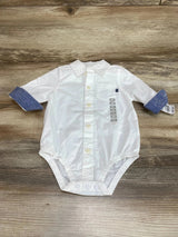 NEW OshKosh Button-Up Bodysuit White sz 6m