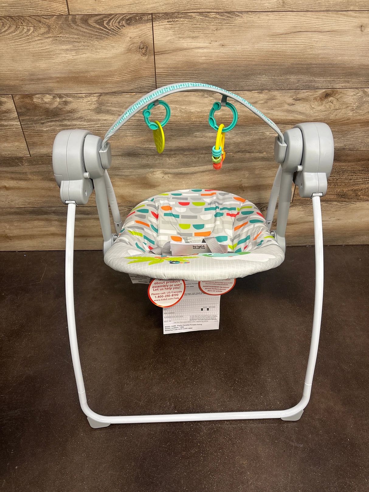 NEW Bright Starts Playful Paradise Portable Compact Baby Swing - Me n Mommy To Be