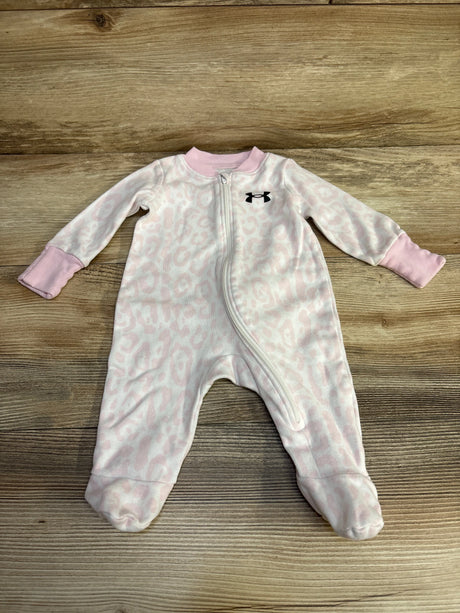 Under Armour Leopard Print Sleeper White/Pink sz 0-3m - Me n Mommy To Be