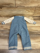 Carter's Football Snap Coverall Blue sz 12m