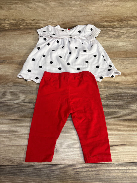 Nannette Kids 2pc Polka Dot Top & Leggings White sz 12m - Me n Mommy To Be