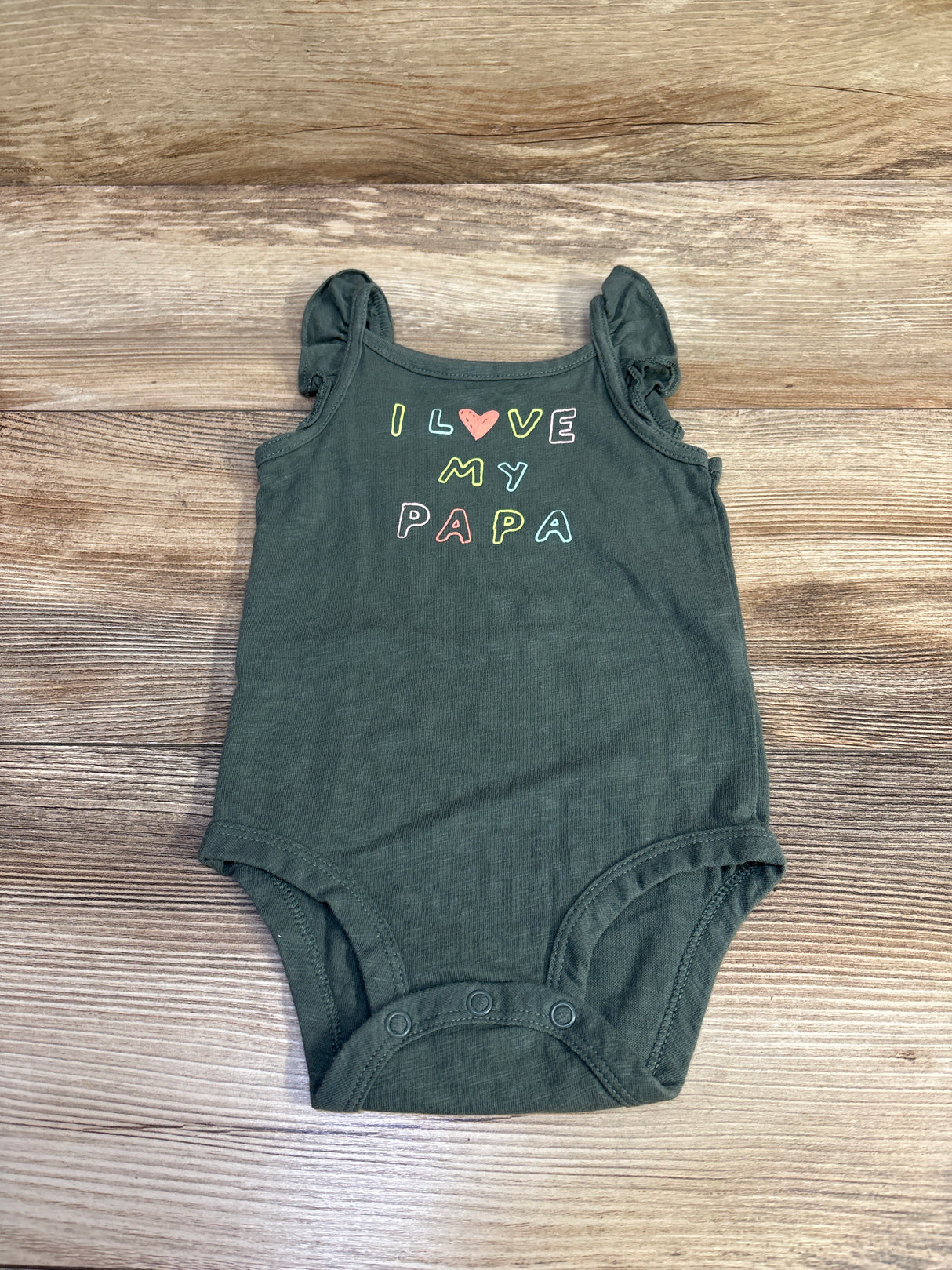 Carter's I Love My Papa Bodysuit Green sz 9m