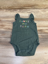 Carter's I Love My Papa Bodysuit Green sz 9m