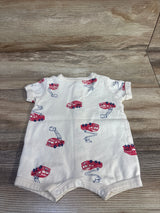 Carter's Button Front Shortie Romper Cream sz 3m