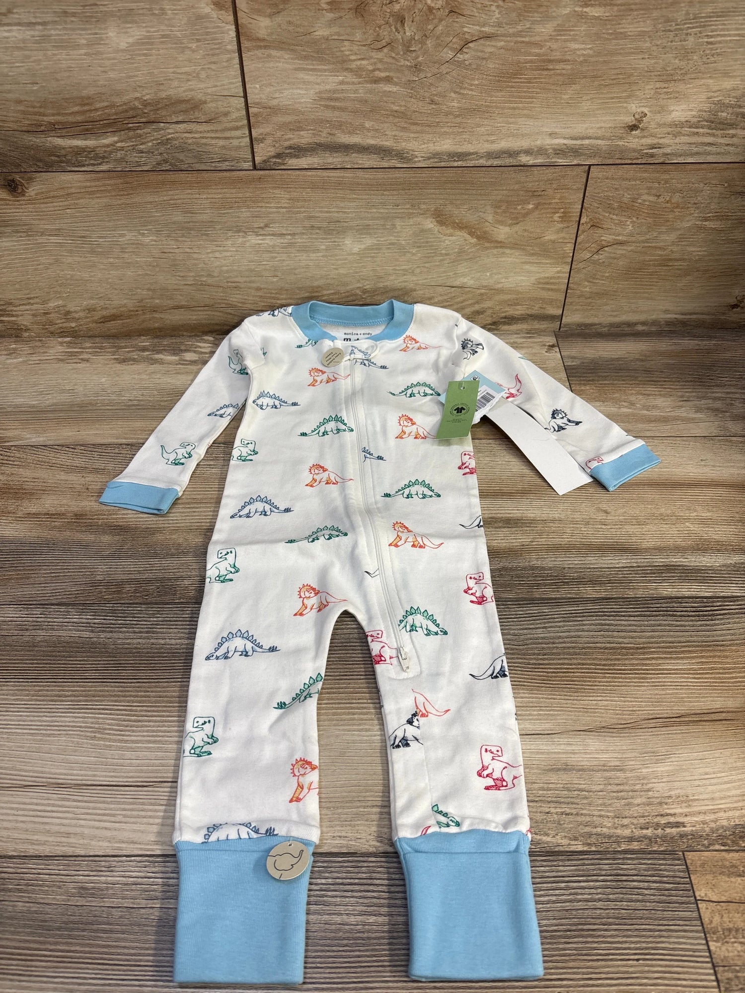 NEW M  + A by Monica + Andy Dinosaur Convertible Sleeper White sz 9-12m