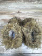 NWSTESLE Faux-Fur Furry Boots Brown sz 10c