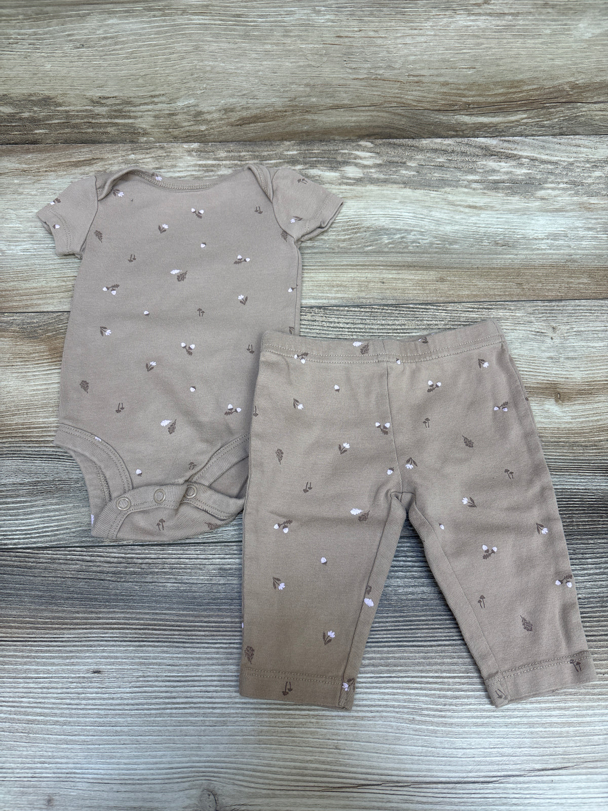 Just One You 2pc Bodysuit & Pants Set Brown sz 3m