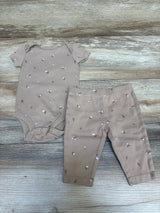 Just One You 2pc Bodysuit & Pants Set Brown sz 3m