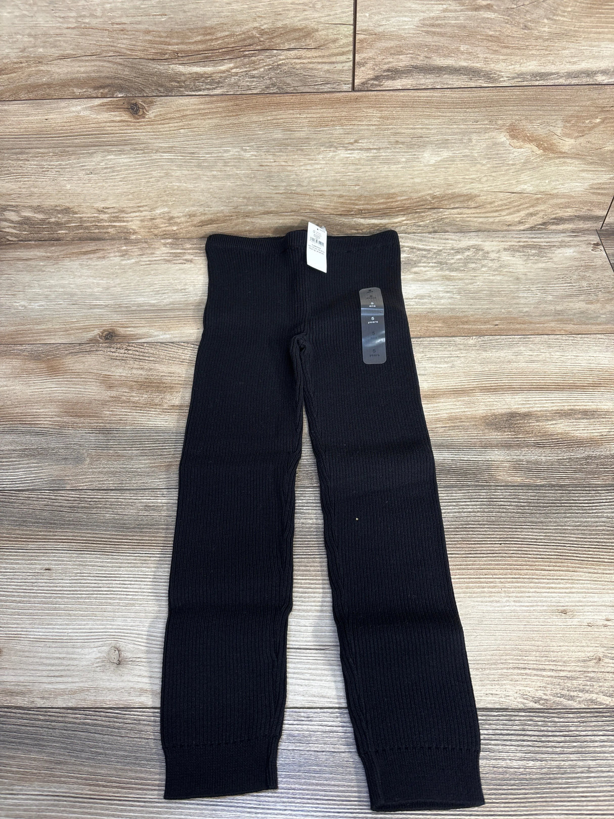 NEW Baby Gap Pull-On Ribbed Sweater Leggings Black sz 5T