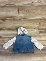 NEW Okie Dokie Hooded Denim Jacket Grey/Blue sz 3m