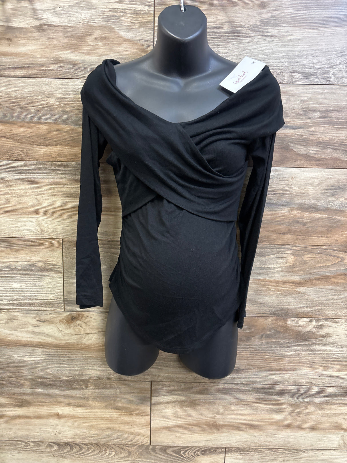 NEW Isabel Maternity Cross Front Top Black sz Small