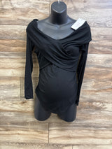 NEW Isabel Maternity Cross Front Top Black sz Small