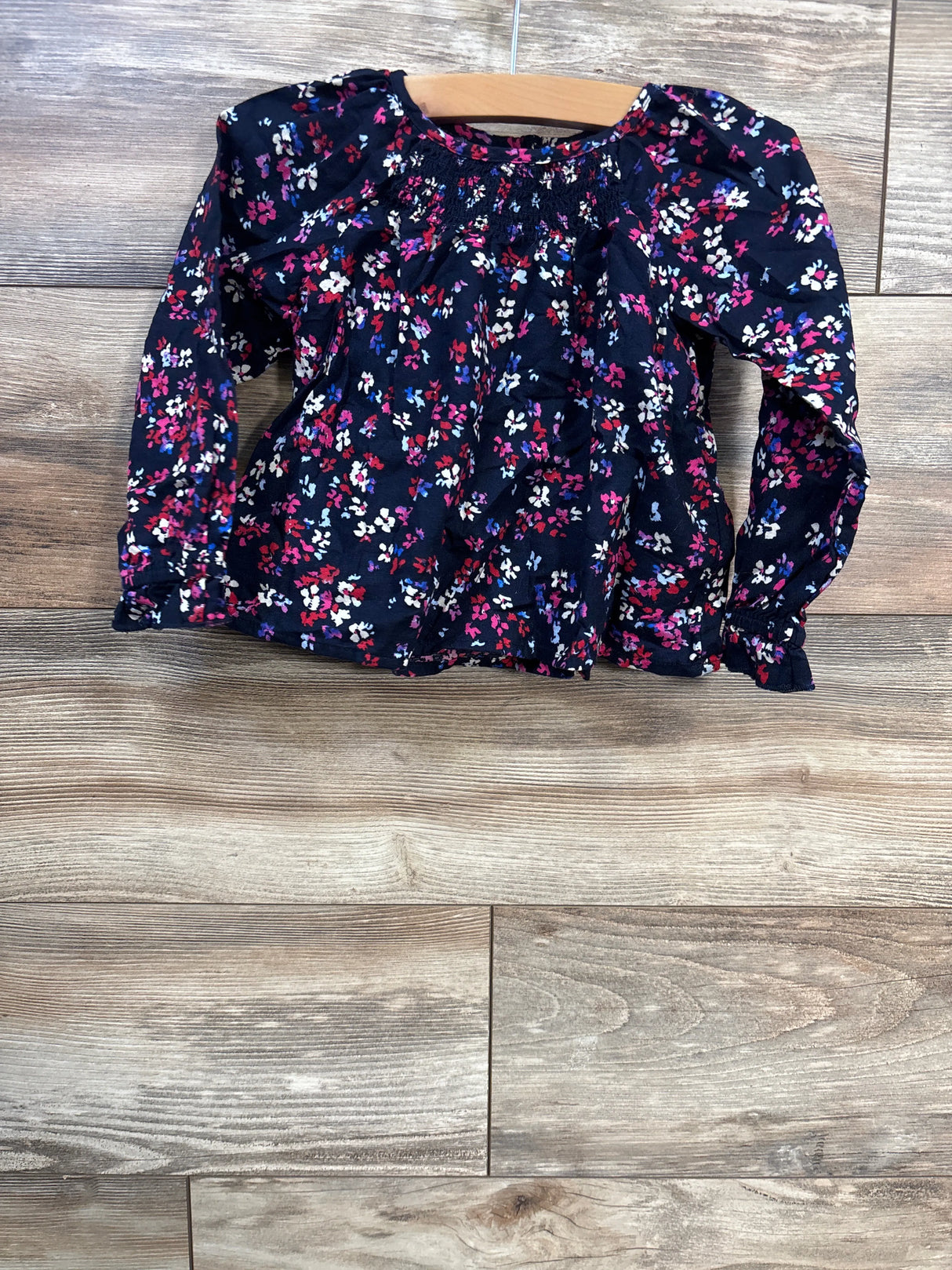 Baby Gap Floral Long Sleeve Tunic Navy sz 3T
