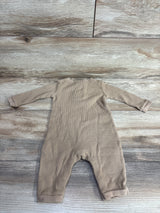 Old Navy Henley Waffle Knit Coverall Tan sz 3-6m