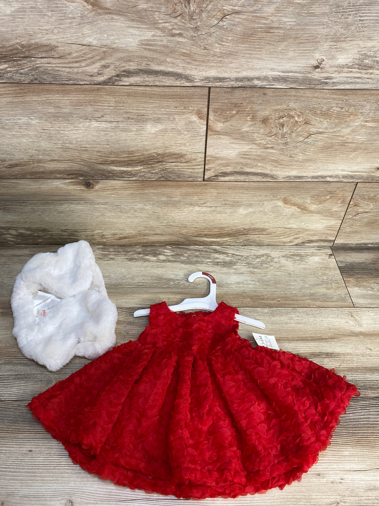 NEW Cat & Jack 3pc Dress Set Red sz 3-6m