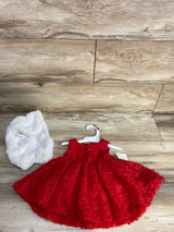 NEW Cat & Jack 3pc Dress Set Red sz 3-6m
