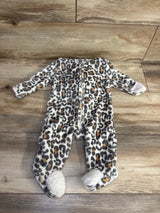 Baby Gear Leopard Print Plush Bunting White sz 0-3m