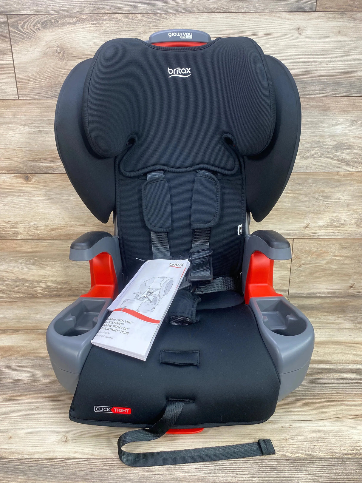 NEW Britax Grow with You ClickTight Harness Contour SafeWash Booster Car Seat in Black