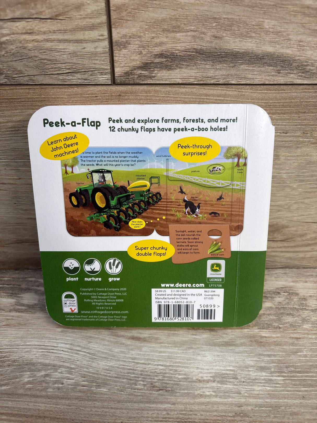 John Deere Peek-a-Flap Dirt Board Book