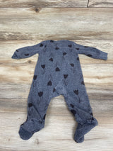 Carter's Heart Print Blanket Sleeper Grey sz 3m
