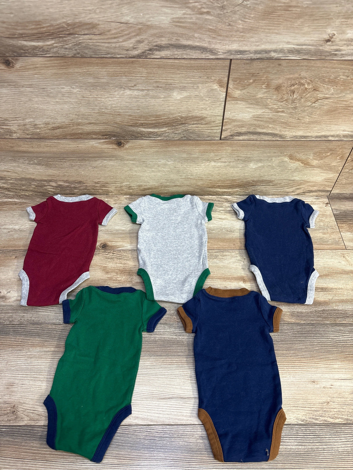 Simple Joys 5pk Ringer Bodysuits Grey sz Newborn