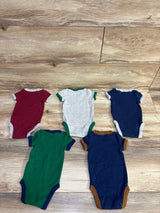 Simple Joys 5pk Ringer Bodysuits Grey sz Newborn