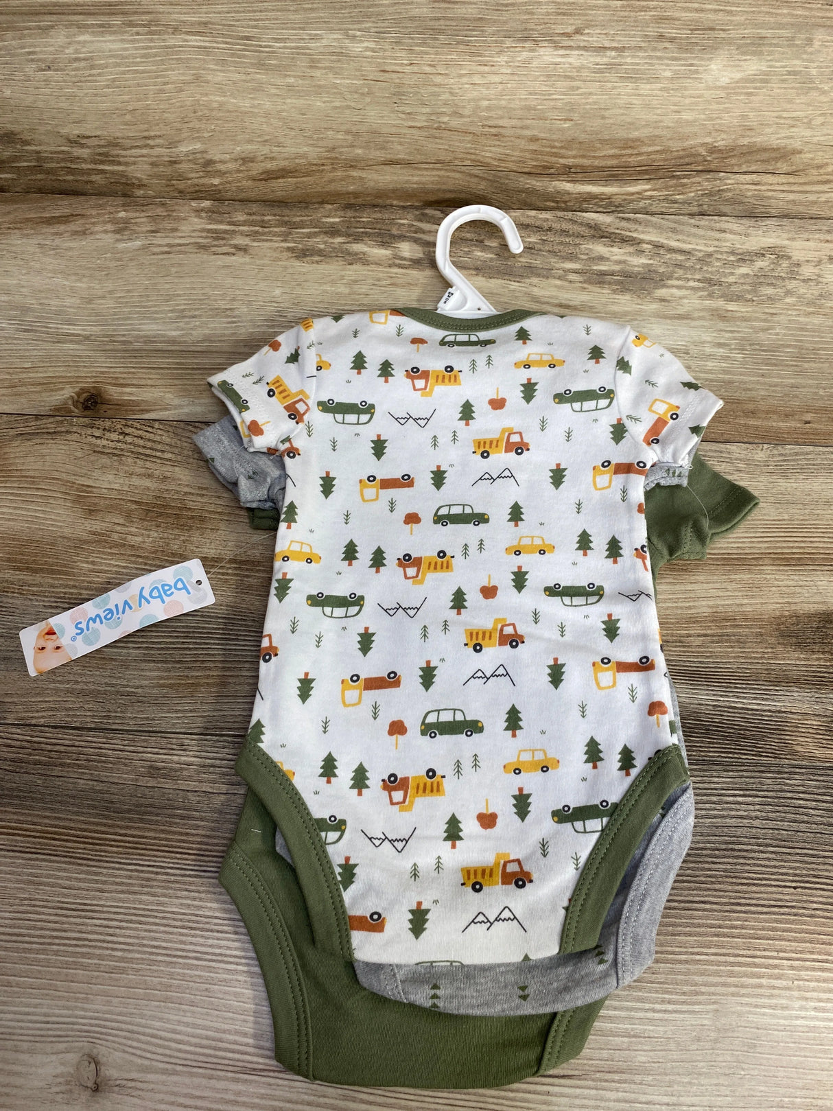 NEW Baby Views 3pk Wild Adventure Bodysuit sz 6-9m