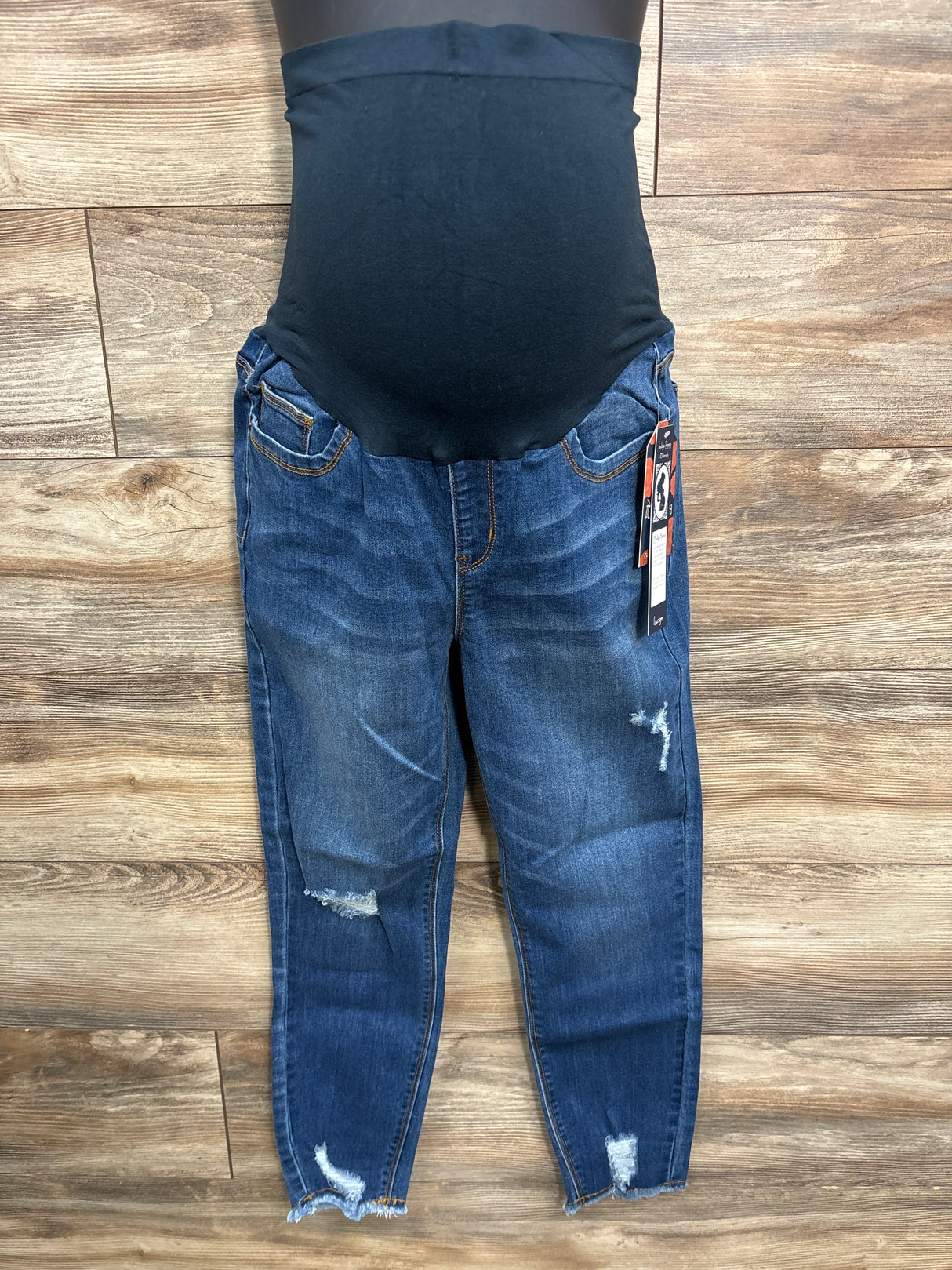 NEW Indigo Poppy Maternity Full Panel Jeans Blue sz Large