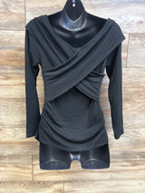 NEW Isabel Maternity Cross Front Top Black sz Medium