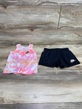 Nike 2pc Tank Top & Shorts White/Pink sz 4T