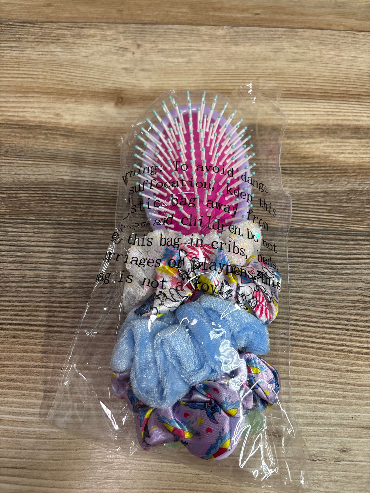 NEW LUV HER Lilo & Stitch 5pc Hair Set - Brush & Scrunchies