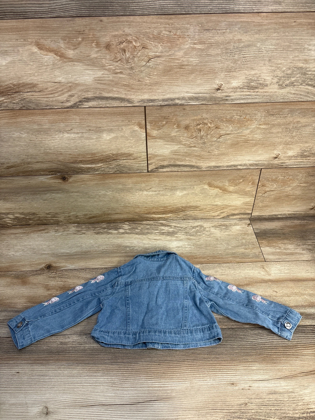 Little Lass Denim Bow Embroidered Jacket sz 18m