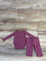 Carter's 2pc Ribbed Bodysuit & Pants Set Magenta sz 3m