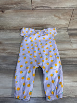Hanna Andersson Orange Print Jumpsuit Purple sz 12-18m