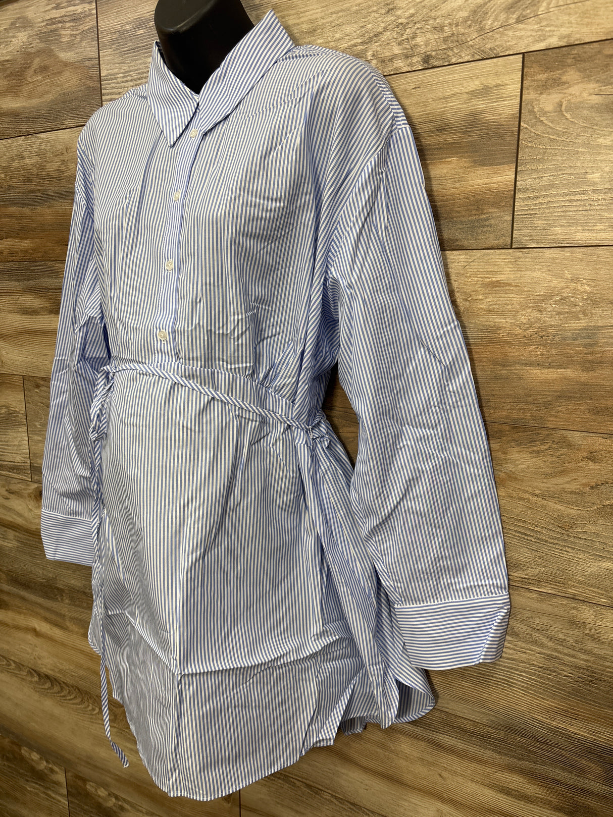 NEW Gap Maternity Popover Shirt Blue Stripe sz XXL