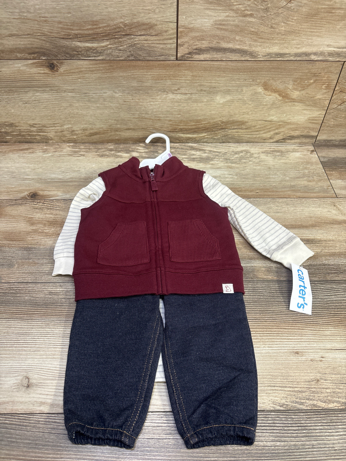 NEW Carter's 3pc Vest, Bodysuit, & Pants Set Ivory sz 9m