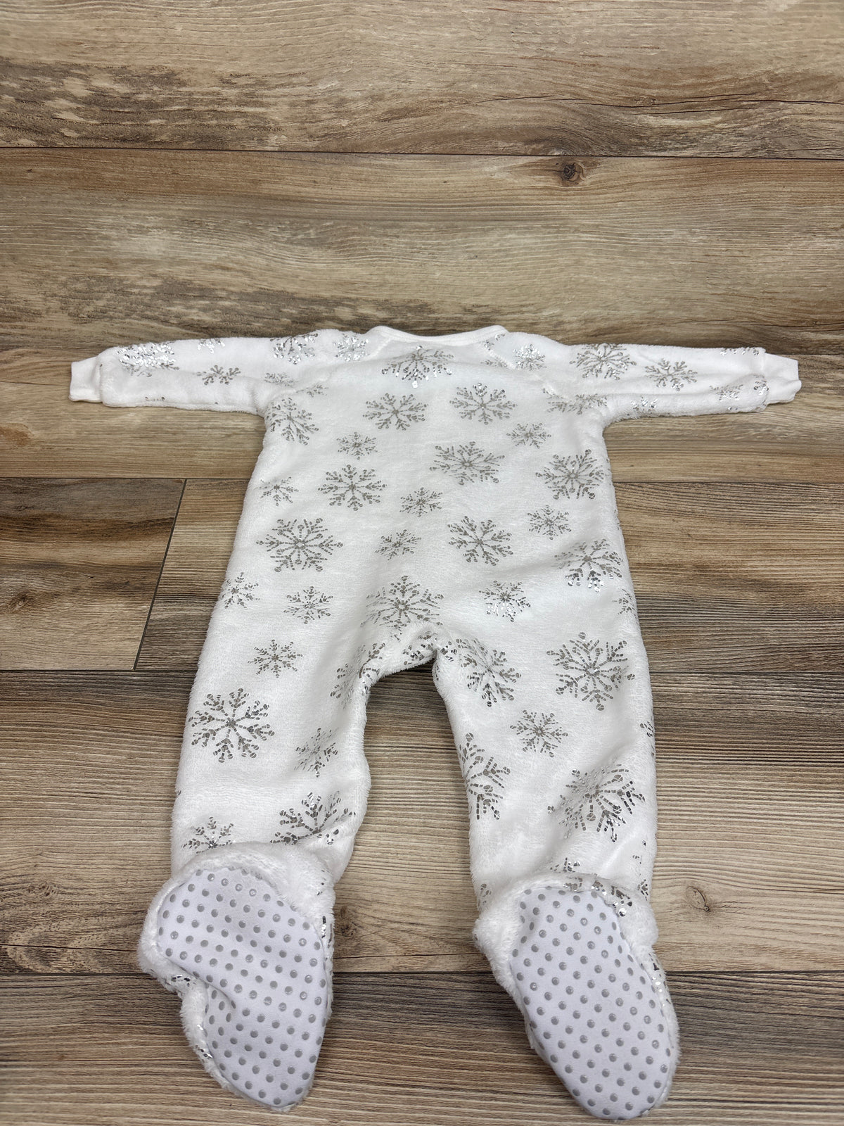 Children's Place Snowflake Blanket Sleeper White sz 6-9m
