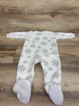 Children's Place Snowflake Blanket Sleeper White sz 6-9m